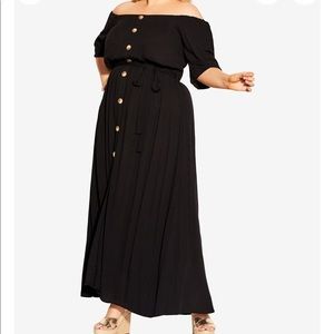 City Chic Black Maxi Dress